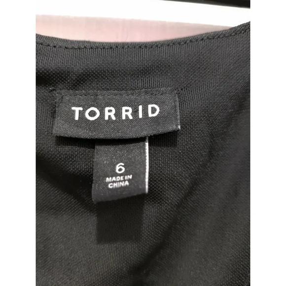 Torrid Black Sleeveless Stretchy Lined Cocktail Mini Dress Plus Size 6X - Picture 4 of 6